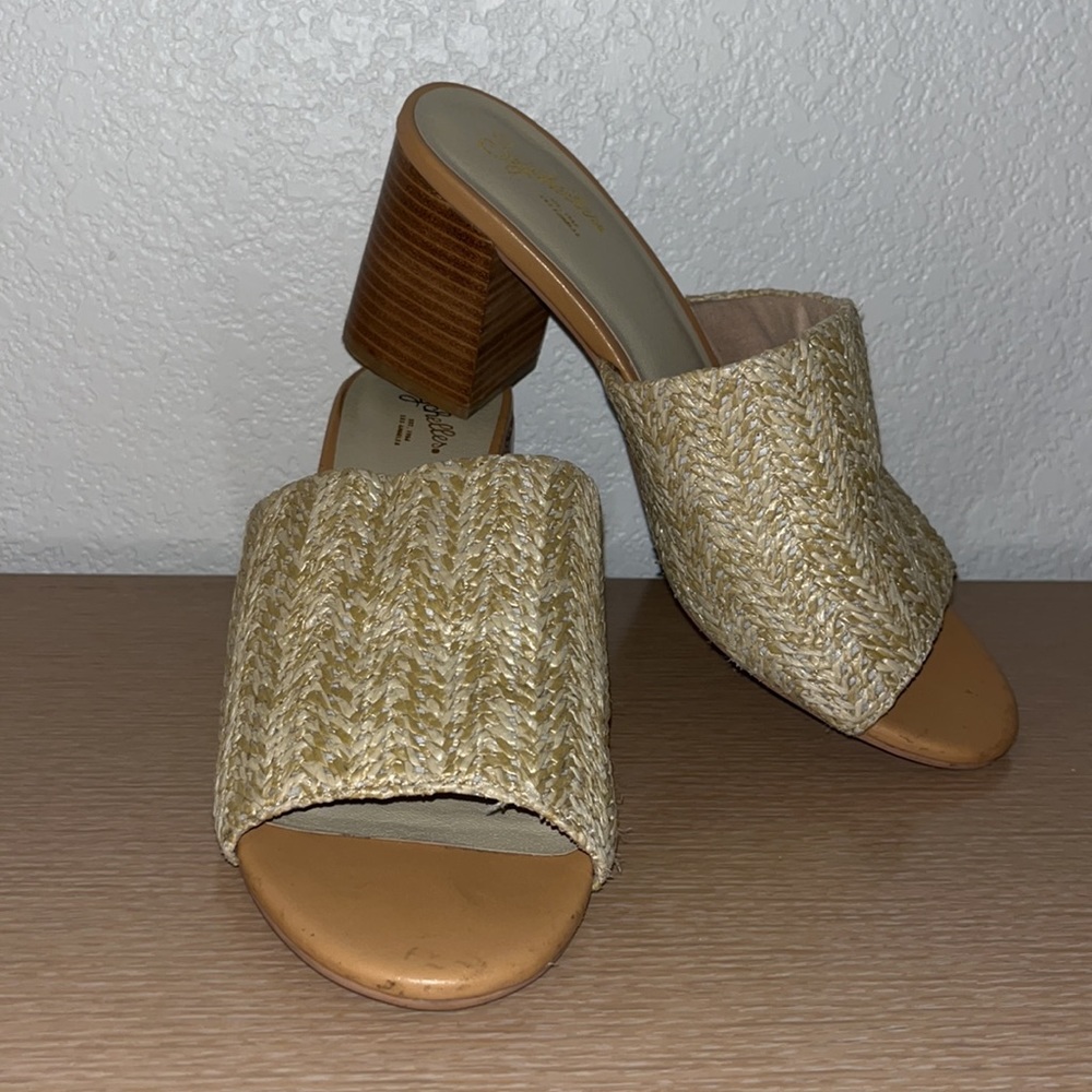 Sechelles Commute Block Raffia Mule Heel - image 2